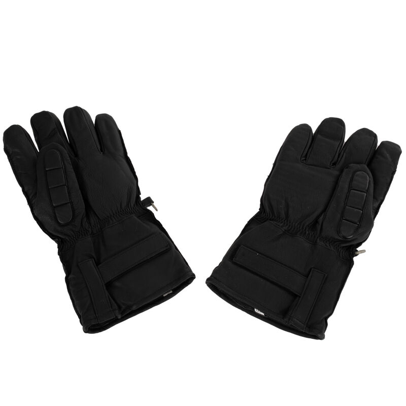 Black Belgian Leather Padded Riot Gloves, , large image number 0
